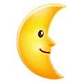 🌜 Emoji Luna De Cuarto Menguante Con Cara en Samsung One UI 4.0 January 2022.