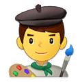 Emoji 👨‍🎨 Artista Uomo su Samsung One UI 4.0 January 2022.