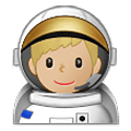 Emoji 👨🏼‍🚀 Astronauta Uomo: Carnagione Abbastanza Chiara su Samsung One UI 4.0 January 2022.