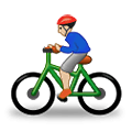 Émoji 🚴🏼‍♂️ Cycliste Homme : Peau Moyennement Claire sur Samsung One UI 4.0 January 2022.