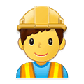 👷‍♂️ Emoji Obrero Hombre en Samsung One UI 4.0 January 2022.