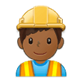 👷🏾‍♂️ Emoji Obrero Hombre: Tono De Piel Oscuro Medio en Samsung One UI 4.0 January 2022.