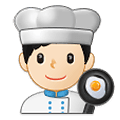 Émoji 👨🏻‍🍳 Cuisinier : Peau Claire sur Samsung One UI 4.0 January 2022.