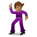 🕺🏽 Emoji Homem Dançando: Pele Morena na Samsung One UI 4.0 January 2022.