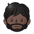 🧔🏿‍♂️ Emoji Hombre Con Barba Tono De Piel Oscuro en Samsung One UI 4.0 January 2022.