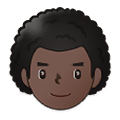 👨🏿‍🦱 Emoji Hombre: Tono De Piel Oscuro Y Pelo Rizado en Samsung One UI 4.0 January 2022.