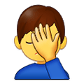 🤦‍♂️ Emoji sich an den Kopf fassender Mann Samsung One UI 4.0 January 2022.