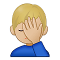 🤦🏼‍♂️ Emoji sich an den Kopf fassender Mann: mittelhelle Hautfarbe Samsung One UI 4.0 January 2022.