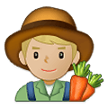 Emoji 👨🏼‍🌾 Contadino: Carnagione Abbastanza Chiara su Samsung One UI 4.0 January 2022.
