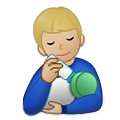 👨🏼‍🍼 Emoji Homem Alimentando Bebê: Pele Morena Clara na Samsung One UI 4.0 January 2022.