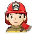 Emoji 👨🏻‍🚒 Pompiere Uomo: Carnagione Chiara su Samsung One UI 4.0 January 2022.
