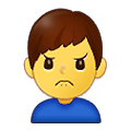 Emoji 🙍‍♂️ Uomo Corrucciato su Samsung One UI 4.0 January 2022.