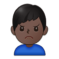 Emoji 🙍🏿‍♂️ Uomo Corrucciato: Carnagione Scura su Samsung One UI 4.0 January 2022.