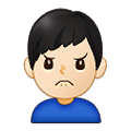 Emoji 🙍🏻‍♂️ Uomo Corrucciato: Carnagione Chiara su Samsung One UI 4.0 January 2022.