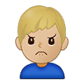 Emoji 🙍🏼‍♂️ Uomo Corrucciato: Carnagione Abbastanza Chiara su Samsung One UI 4.0 January 2022.