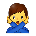 🙅‍♂️ Emoji Homem Fazendo Gesto De «não» na Samsung One UI 4.0 January 2022.