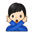 Emoji 🙅🏻‍♂️ Uomo Con Gesto Di Rifiuto: Carnagione Chiara su Samsung One UI 4.0 January 2022.