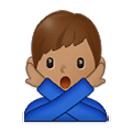 Emoji 🙅🏽‍♂️ Uomo Con Gesto Di Rifiuto: Carnagione Olivastra su Samsung One UI 4.0 January 2022.
