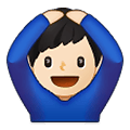 Emoji 🙆🏻‍♂️ Uomo Con Gesto OK: Carnagione Chiara su Samsung One UI 4.0 January 2022.