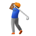 🏌🏾‍♂️ Emoji Homem Golfista: Pele Morena Escura na Samsung One UI 4.0 January 2022.