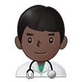 👨🏿‍⚕️ Emoji Profesional Sanitario Hombre: Tono De Piel Oscuro en Samsung One UI 4.0 January 2022.