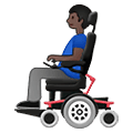 👨🏿‍🦼 Emoji Mann in elektrischem Rollstuhl: dunkle Hautfarbe Samsung One UI 4.0 January 2022.