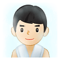 🧖🏻‍♂️ Emoji Homem Na Sauna: Pele Clara na Samsung One UI 4.0 January 2022.