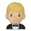Emoji 🤵🏼‍♂️ Uomo in smoking: Carnagione Abbastanza Chiara su Samsung One UI 4.0 January 2022.