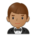 Emoji 🤵🏽‍♂️ Uomo in smoking: Carnagione Olivastra su Samsung One UI 4.0 January 2022.