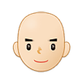 Emoji 👨🏻‍🦲 Uomo: Carnagione Chiara E Calvo su Samsung One UI 4.0 January 2022.