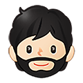 🧔🏻‍♂️ Emoji Hombre Con Barba Tono De Piel Claro en Samsung One UI 4.0 January 2022.