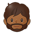 🧔🏾‍♂️ Emoji Hombre Con Barba Tono De Piel Oscuro Medio en Samsung One UI 4.0 January 2022.