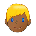 👱🏾‍♂️ Emoji Mann: mitteldunkle Hautfarbe, blond Samsung One UI 4.0 January 2022.