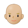 Emoji 👨🏼‍🦲 Uomo: Carnagione Abbastanza Chiara E Calvo su Samsung One UI 4.0 January 2022.