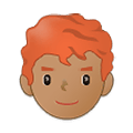 👨🏽‍🦰 Emoji Mann: mittlere Hautfarbe, rotes Haar Samsung One UI 4.0 January 2022.