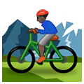 🚵🏿‍♂️ Emoji Hombre En Bicicleta De Montaña: Tono De Piel Oscuro en Samsung One UI 4.0 January 2022.