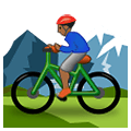 🚵🏾‍♂️ Emoji Homem Fazendo Mountain Bike: Pele Morena Escura na Samsung One UI 4.0 January 2022.