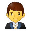 👨‍💼 Emoji Oficinista Hombre en Samsung One UI 4.0 January 2022.