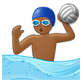 🤽🏾‍♂️ Emoji Wasserballspieler: mitteldunkle Hautfarbe Samsung One UI 4.0 January 2022.