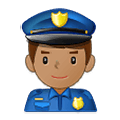Emoji 👮🏽‍♂️ Poliziotto Uomo: Carnagione Olivastra su Samsung One UI 4.0 January 2022.