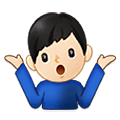 🤷🏻‍♂️ Emoji Hombre Encogido De Hombros: Tono De Piel Claro en Samsung One UI 4.0 January 2022.