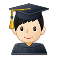 Emoji 👨🏻‍🎓 Studente: Carnagione Chiara su Samsung One UI 4.0 January 2022.