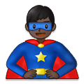 🦸🏿‍♂️ Emoji Superhéroe: Tono De Piel Oscuro en Samsung One UI 4.0 January 2022.