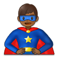 🦸🏾‍♂️ Emoji Homem Super-herói: Pele Morena Escura na Samsung One UI 4.0 January 2022.
