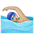 Emoji 🏊🏼‍♂️ Nuotatore: Carnagione Abbastanza Chiara su Samsung One UI 4.0 January 2022.