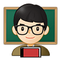 👨🏻‍🏫 Emoji Profesor: Tono De Piel Claro en Samsung One UI 4.0 January 2022.