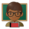 Émoji 👨🏾‍🏫 Enseignant : Peau Mate sur Samsung One UI 4.0 January 2022.
