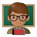 👨🏽‍🏫 Emoji Professor: Pele Morena na Samsung One UI 4.0 January 2022.