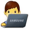 Émoji 👨‍💻 Informaticien sur Samsung One UI 4.0 January 2022.