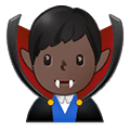 🧛🏿‍♂️ Emoji Vampiro Hombre: Tono De Piel Oscuro en Samsung One UI 4.0 January 2022.